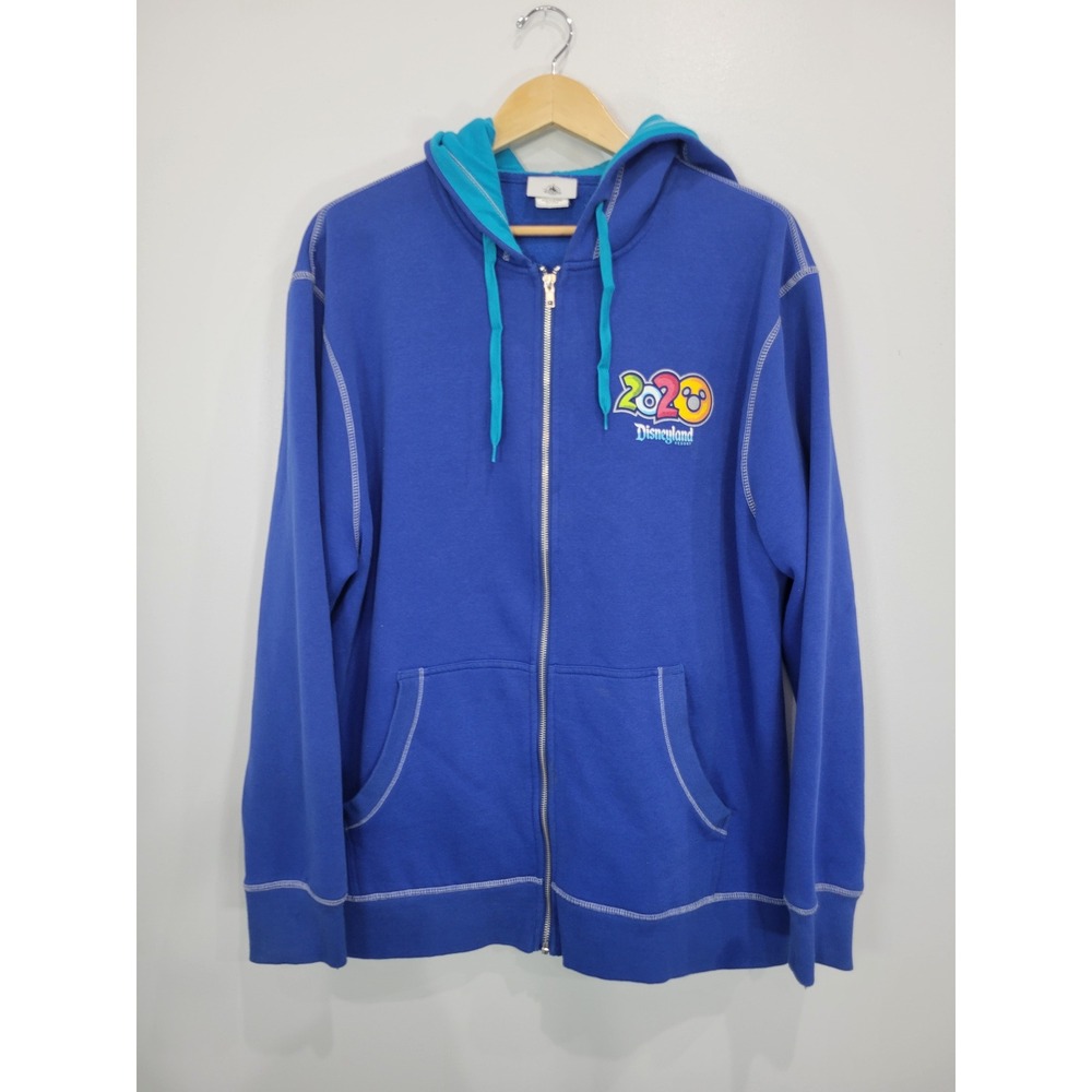 Disney Parks Disneyland Resort 2020 Blue Full Zip Hoodie - Women's 2XL